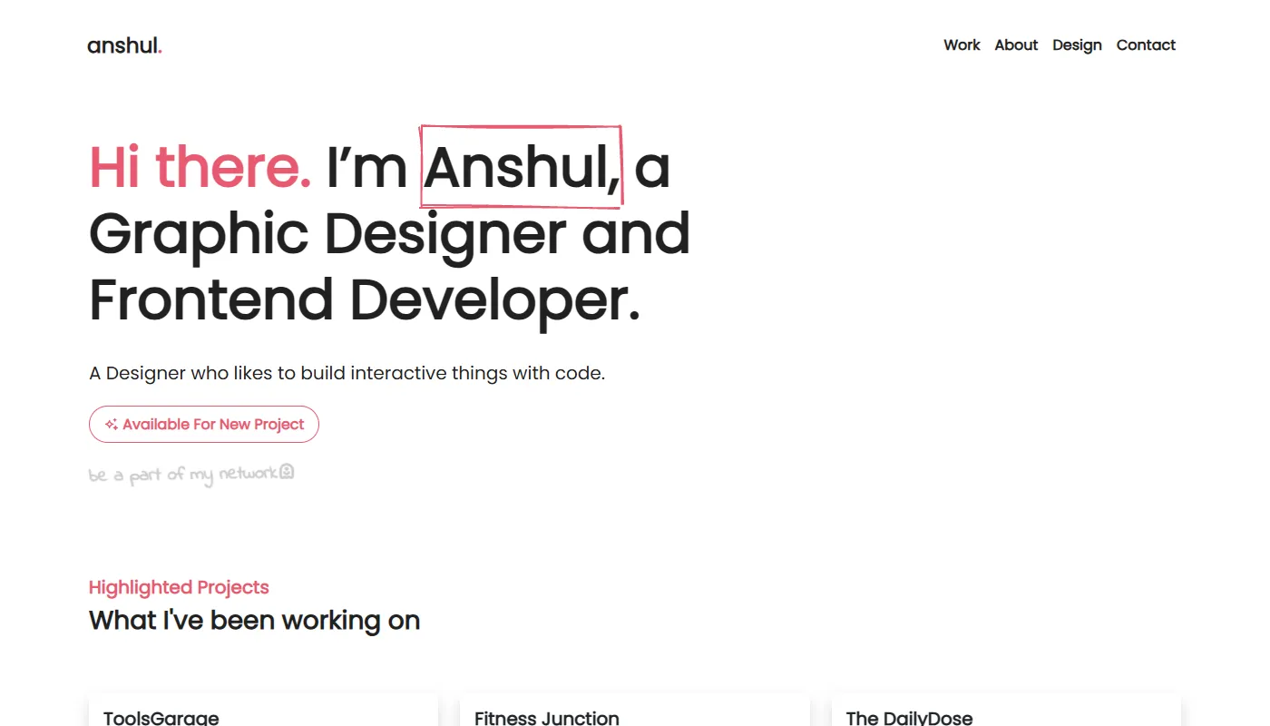 Anshul Gora's portfolio