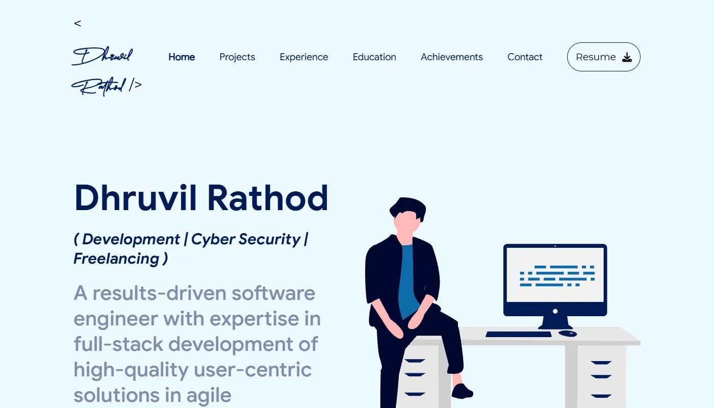 Dhruvil Rathod's portfolio