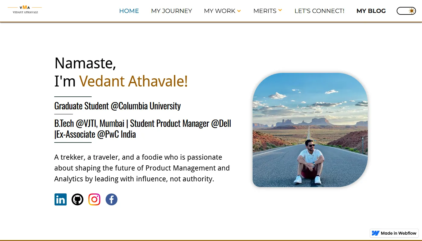 Vedant Athavale's portfolio