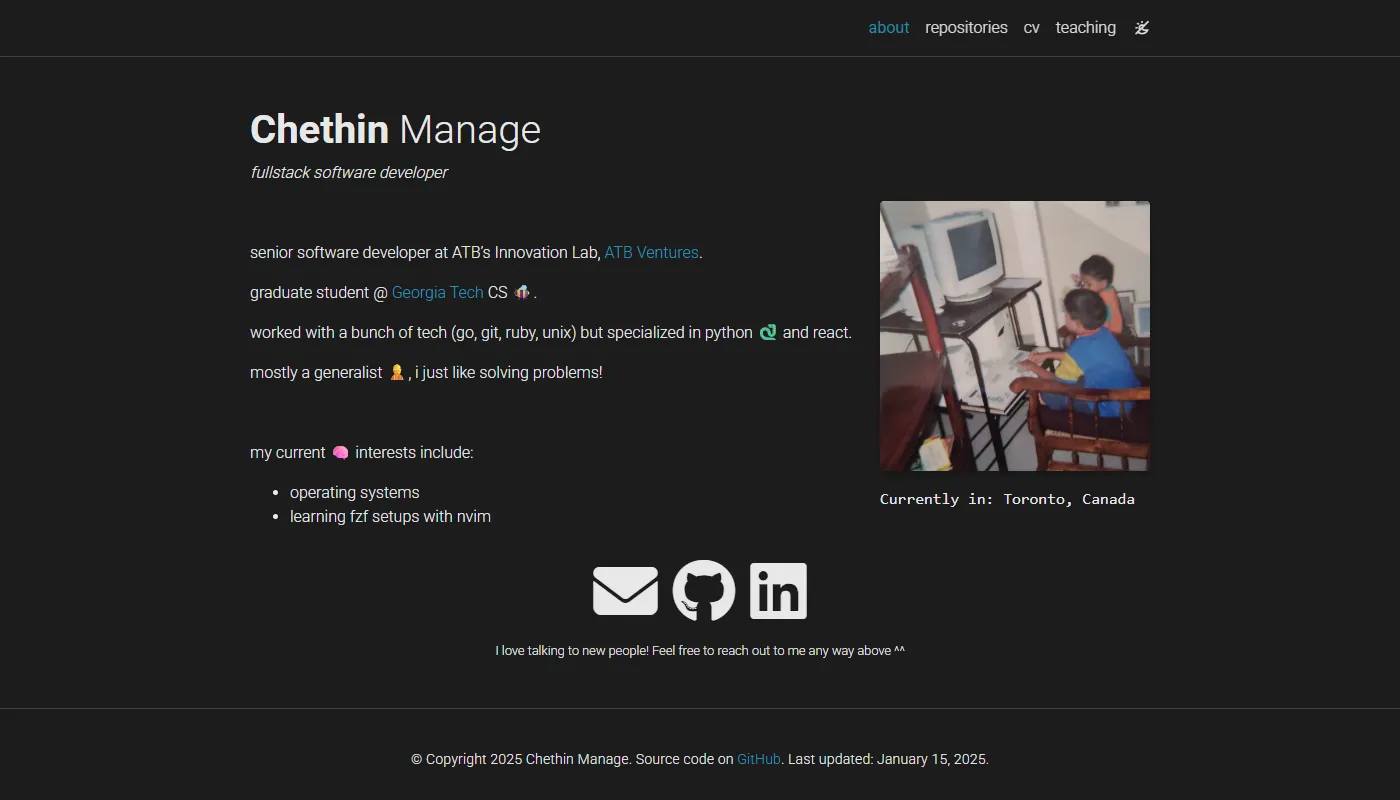 Chethin Manage's portfolio
