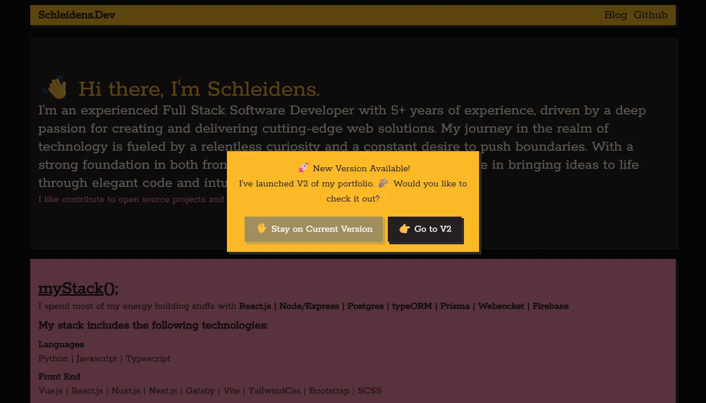Schleidens Dev's portfolio