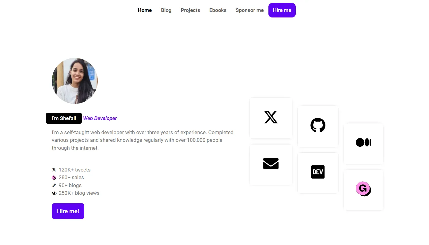 Shefali's portfolio
