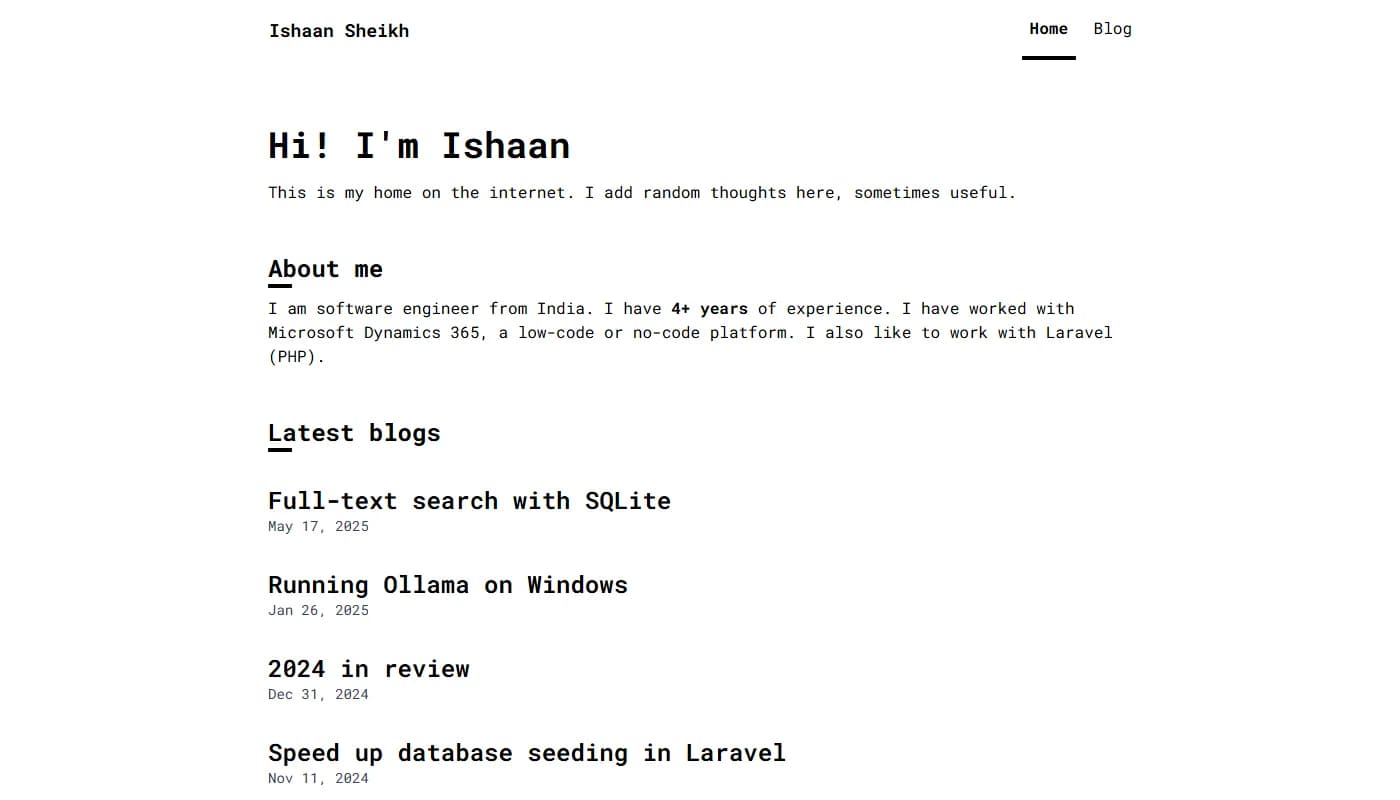 Ishaan Sheikh's portfolio