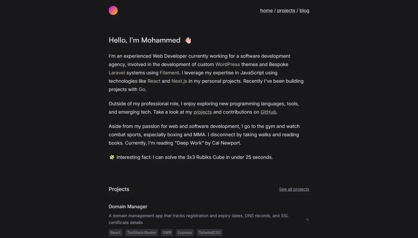 Mohammed-Yousuf Hamid's portfolio