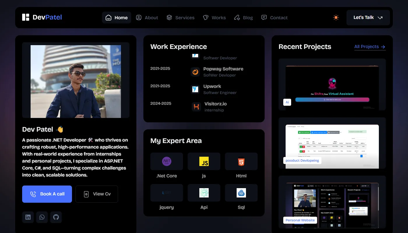 Dev Patel's portfolio