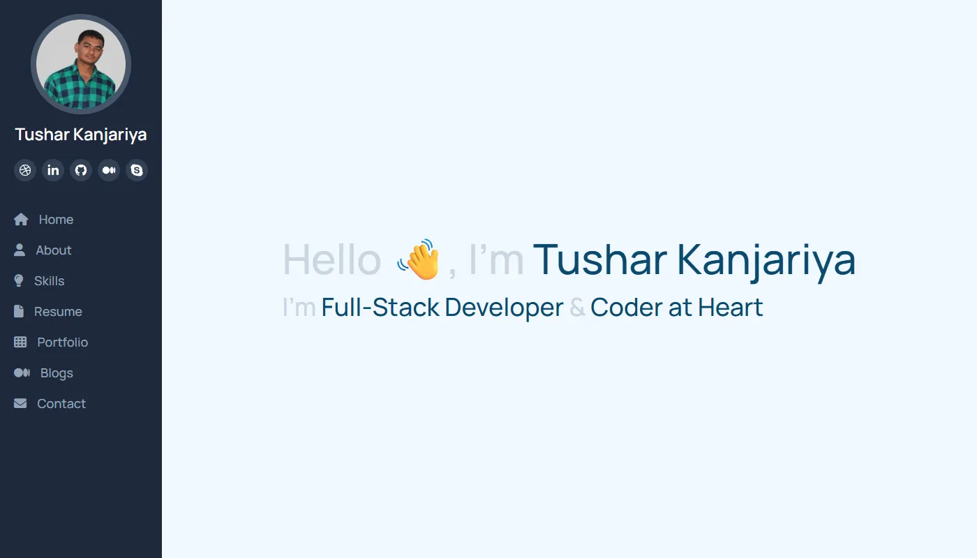 Tushar Kanjariya's portfolio