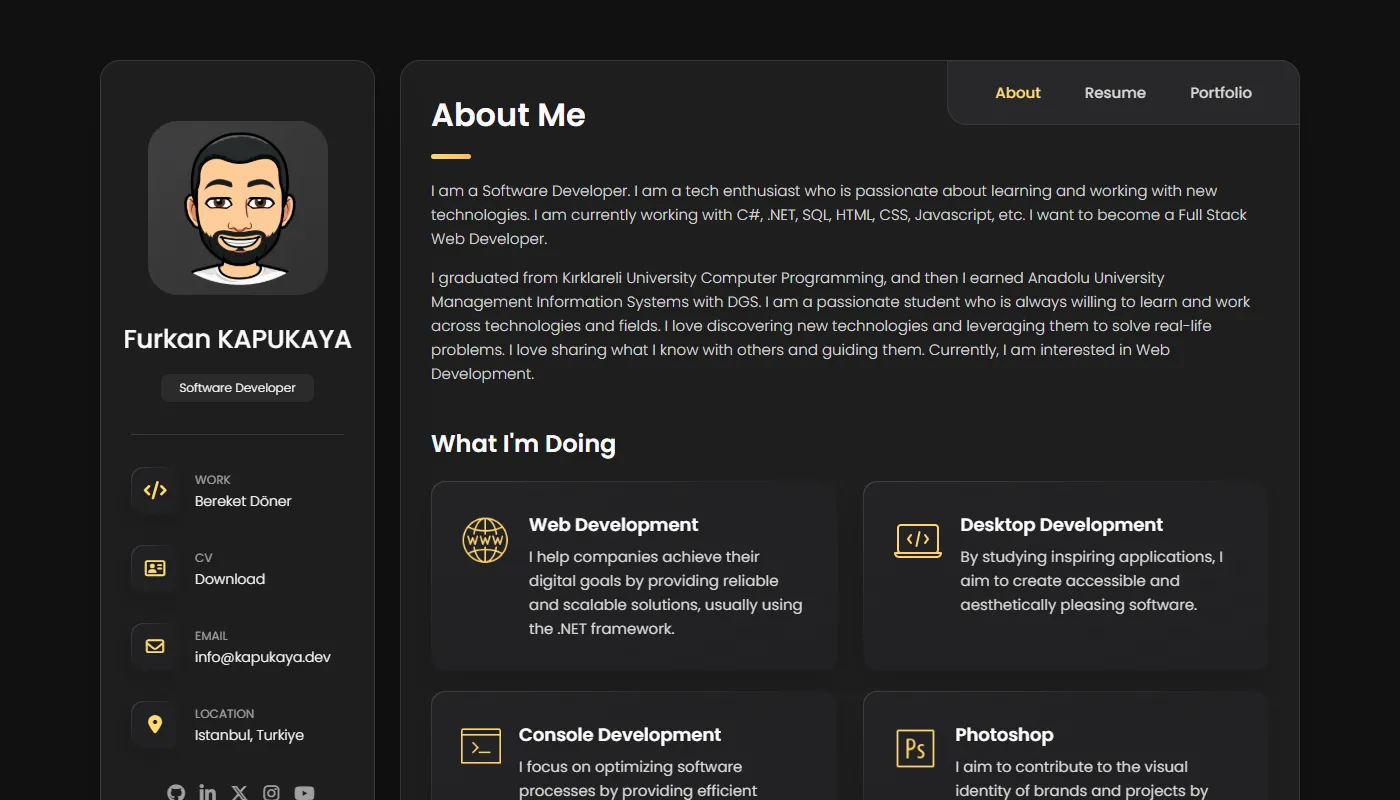 Furkan Kapukaya's portfolio