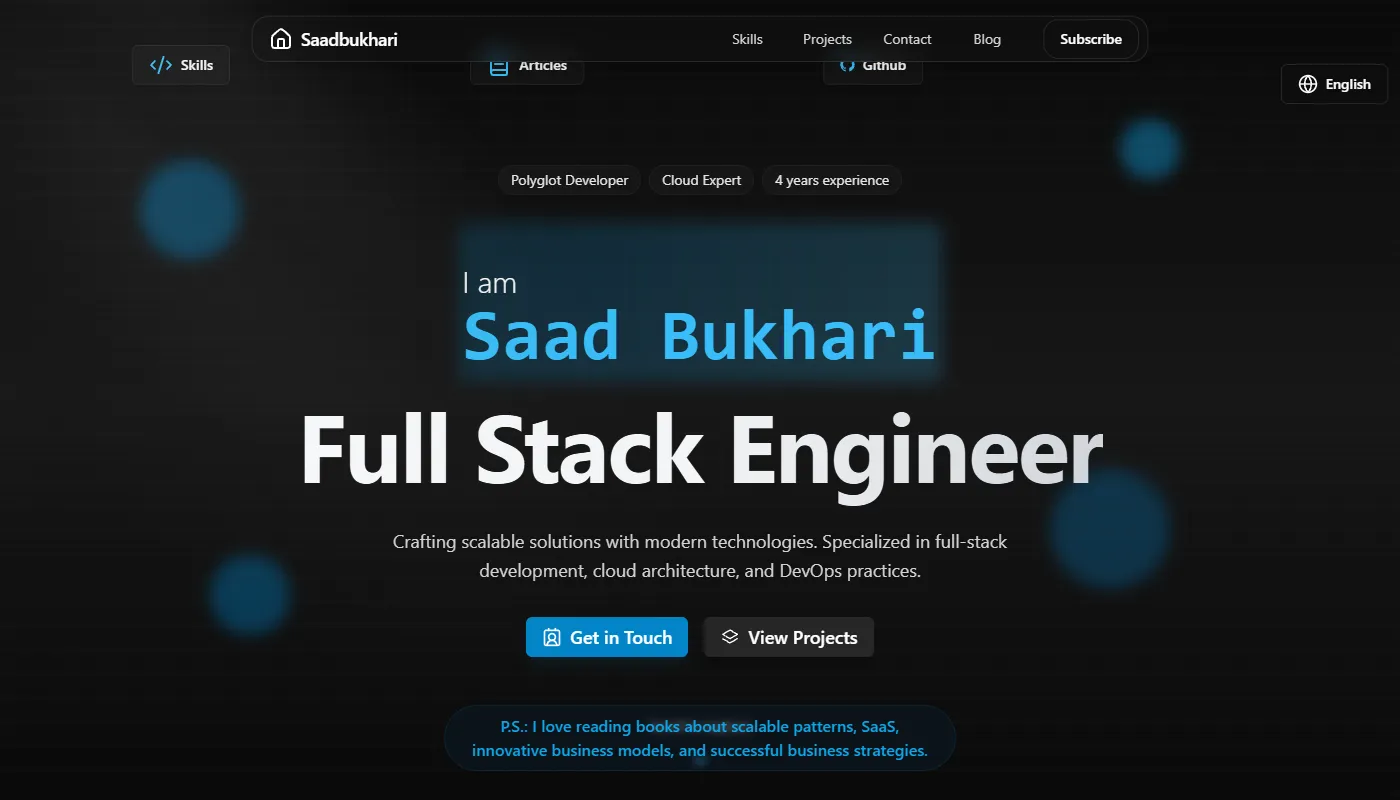Syed Muhammad Saad Bukhari's portfolio