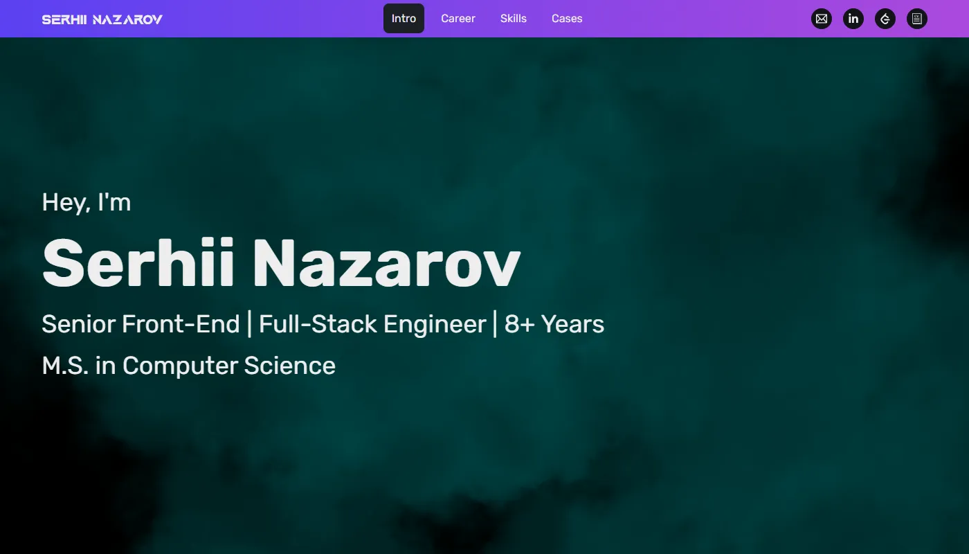 Serhii Nazarov's portfolio