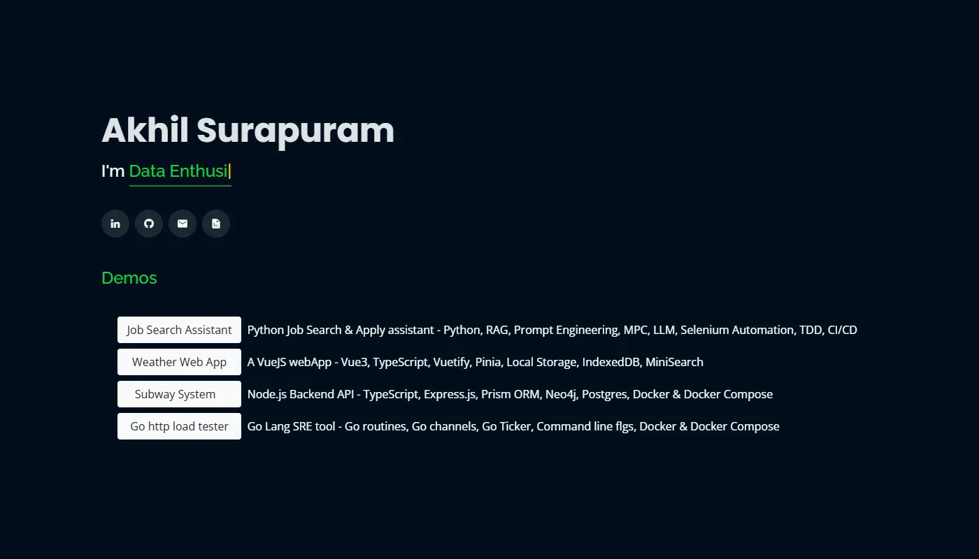 Akhil Surapuram's portfolio