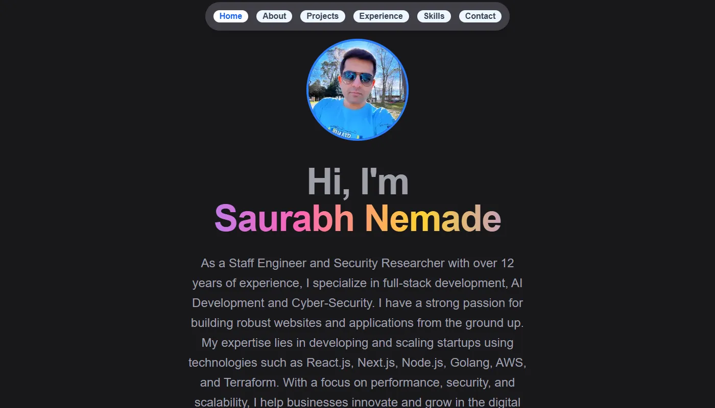 Saurabh Nemade's portfolio