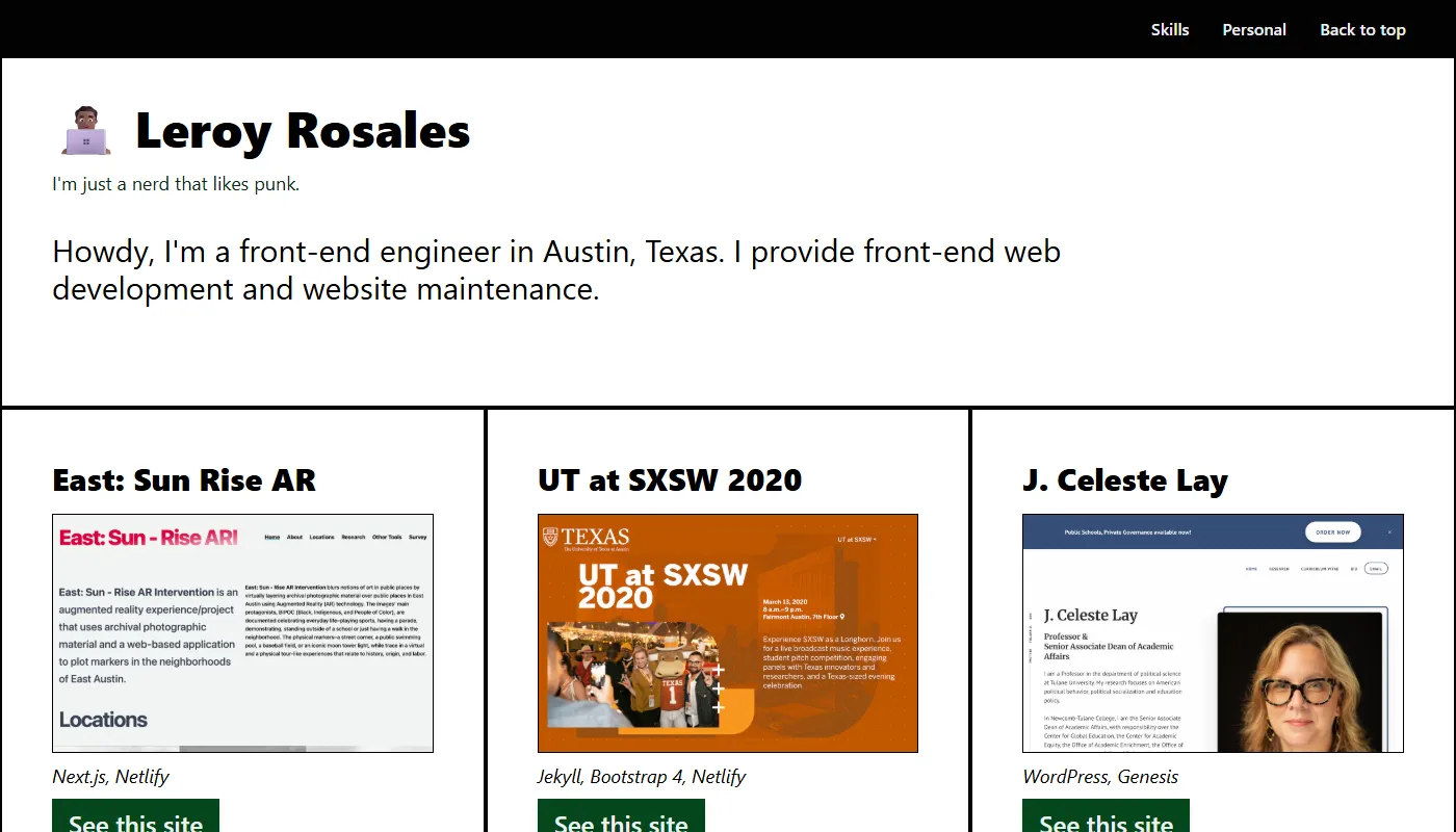 Leroy Rosales's portfolio