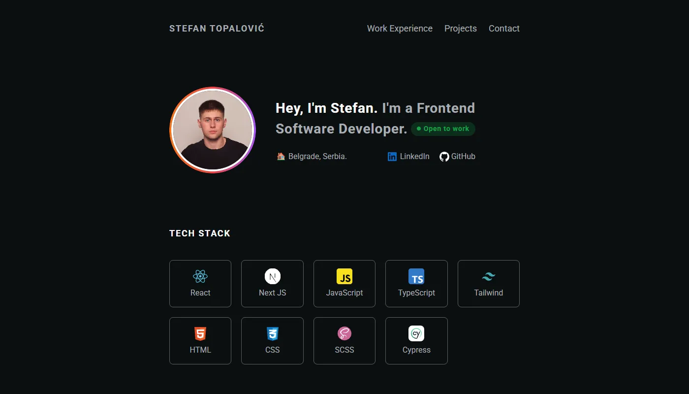 Stefan Topalovic's portfolio