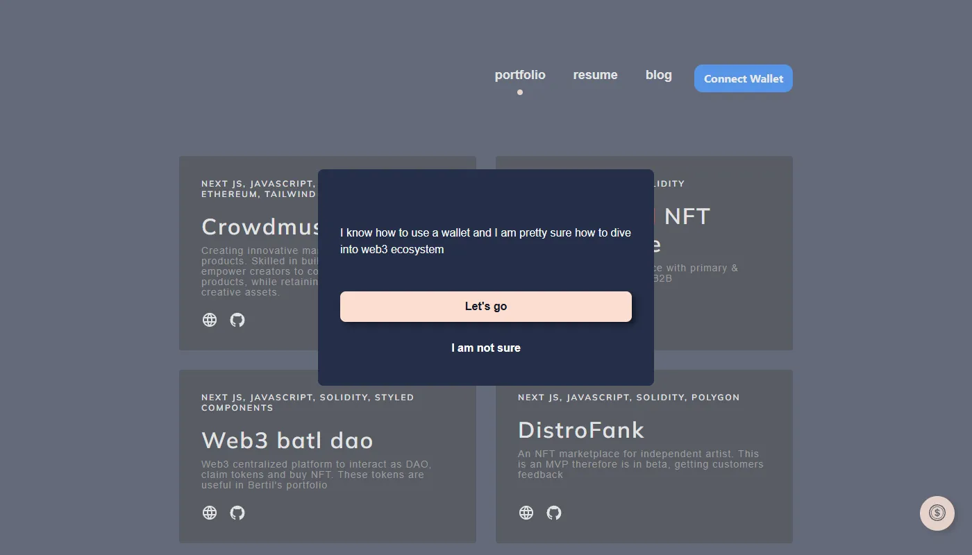 Bertil Tandayamo's portfolio