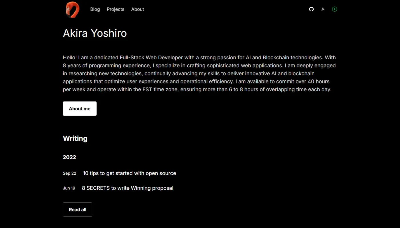 Akira Yoshiro's portfolio
