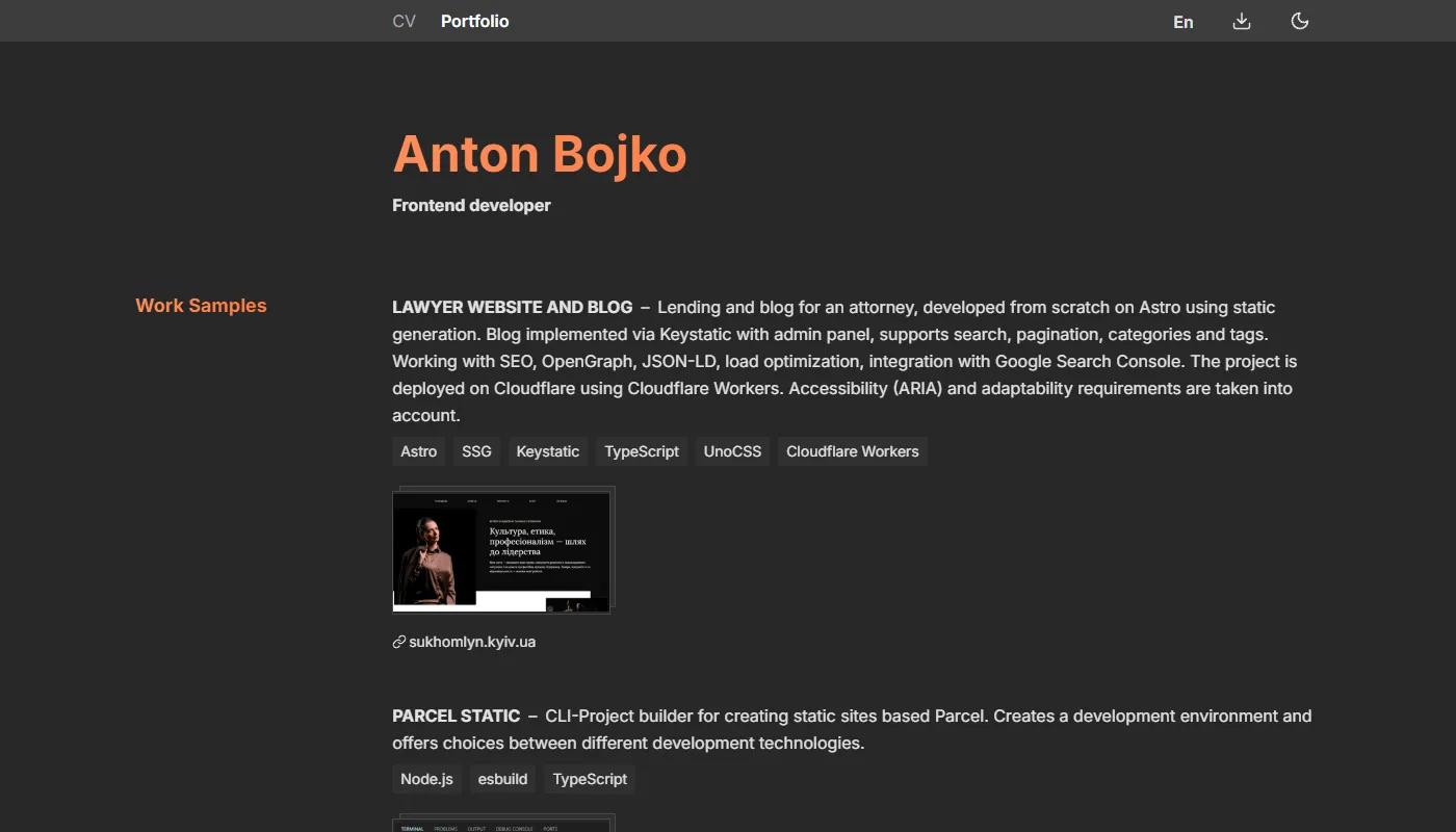 Anton Bojko's portfolio