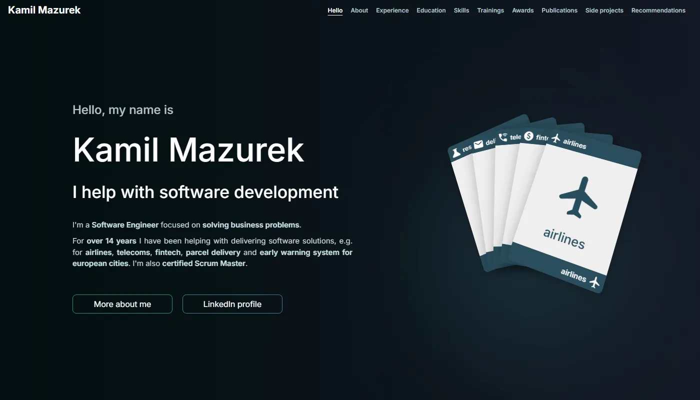 Kamil Mazurek's portfolio