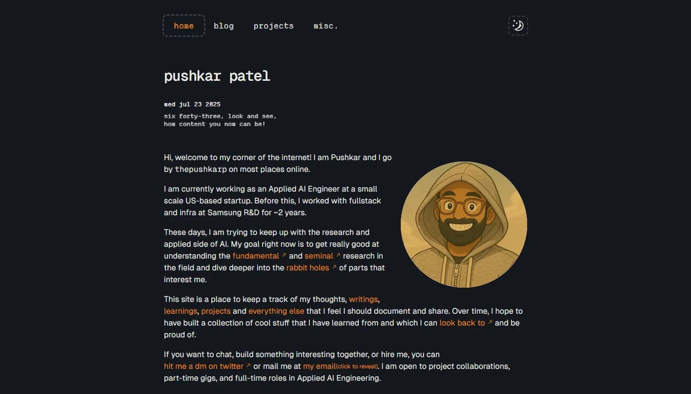 Pushkar Patel's portfolio