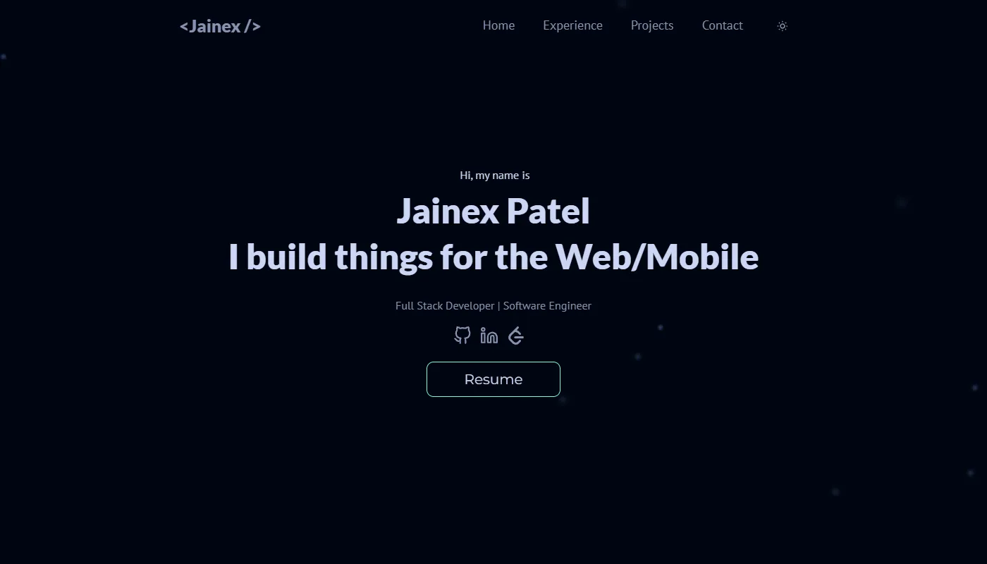 Jainex Patel's portfolio