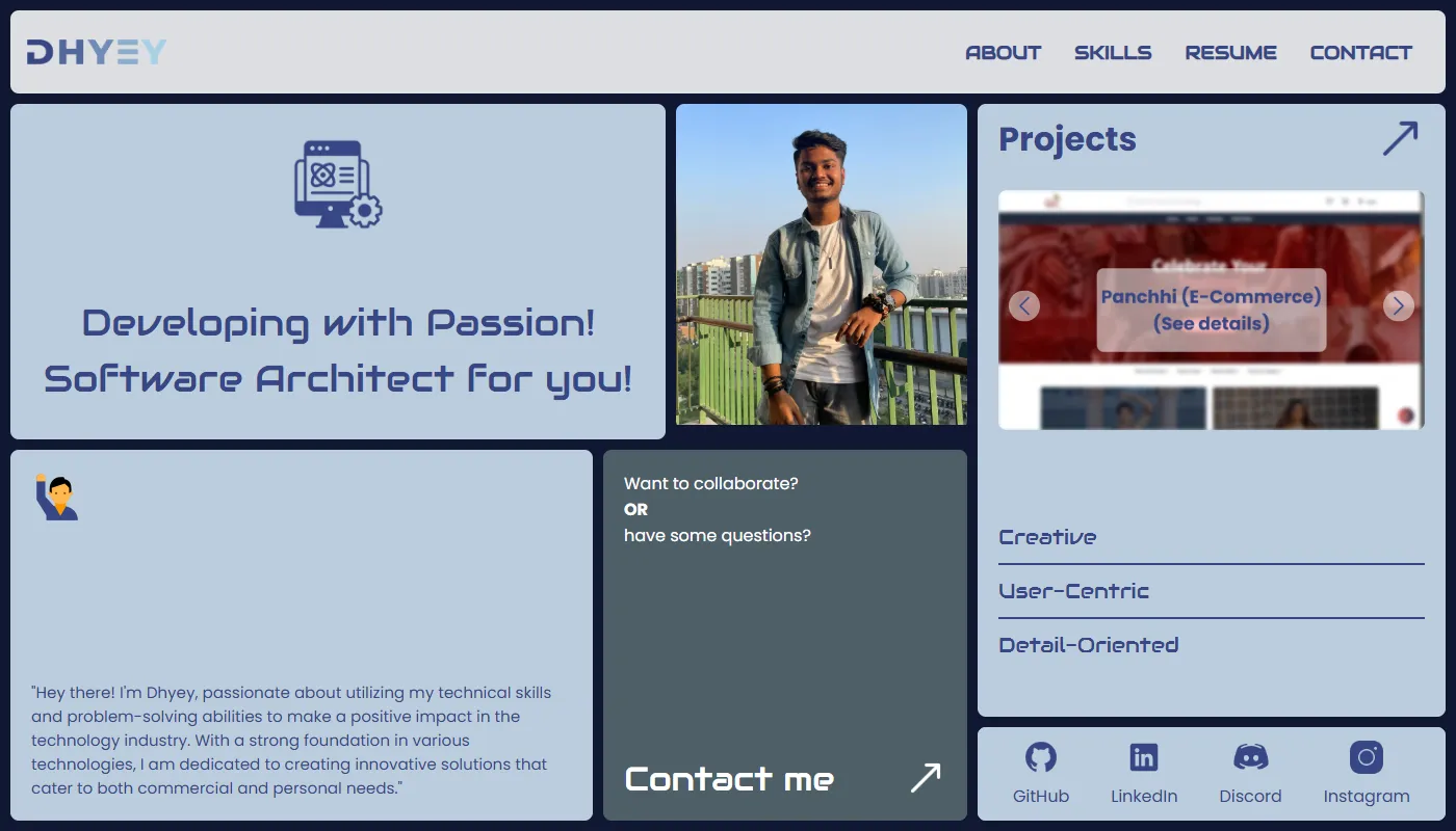 Dhyey Bhandari's portfolio