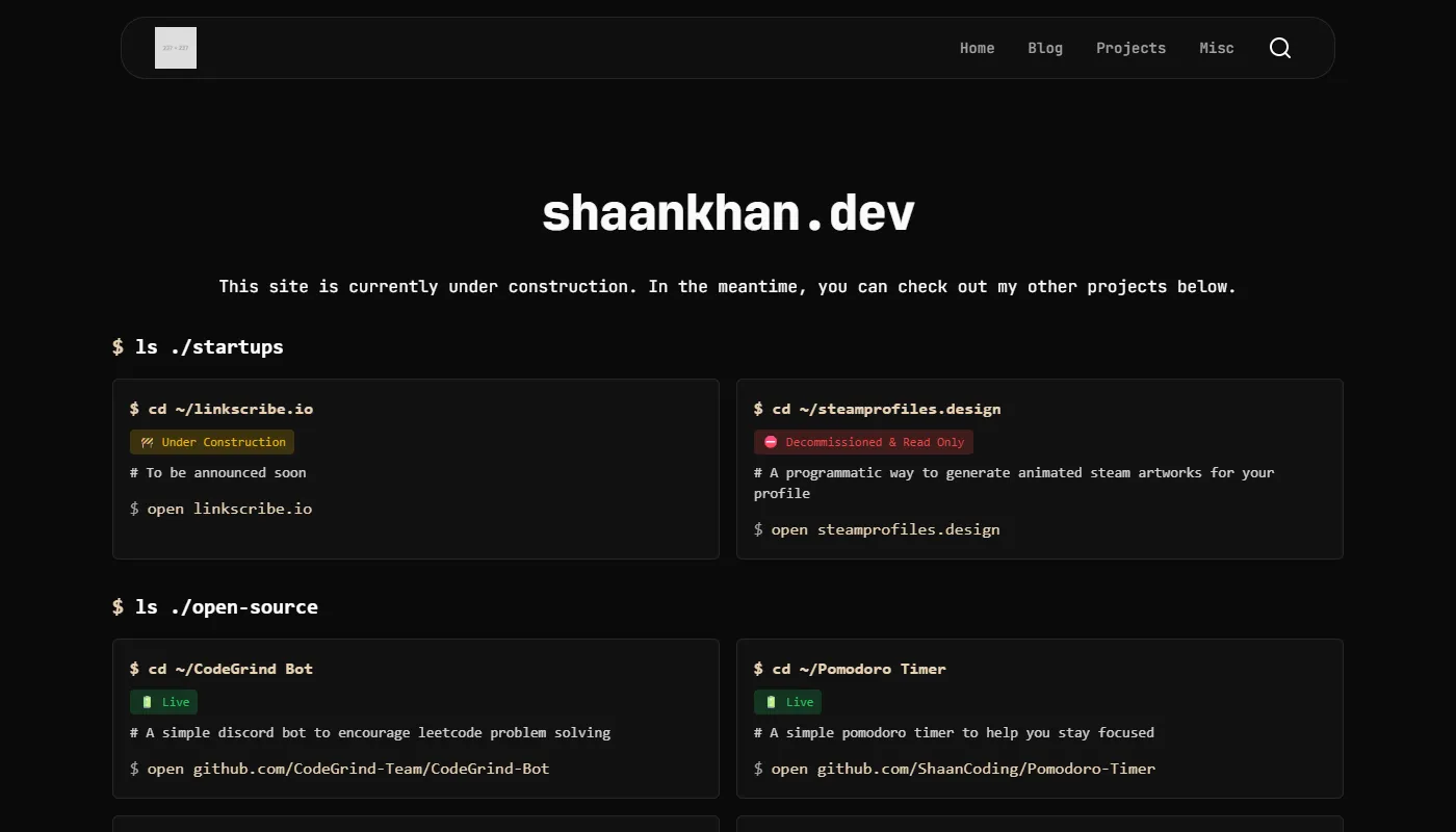 Shaan Khan's portfolio