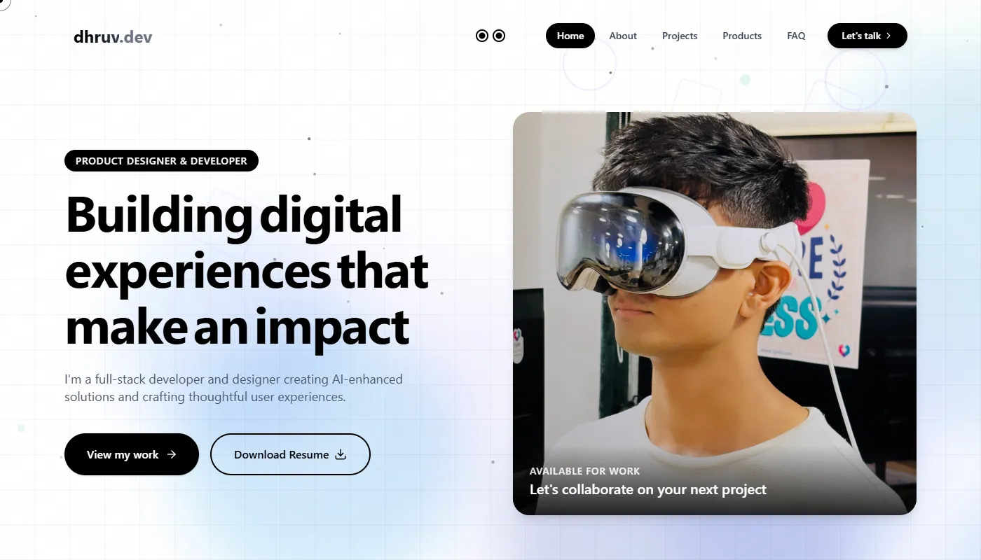 Dhruv Sathe's portfolio