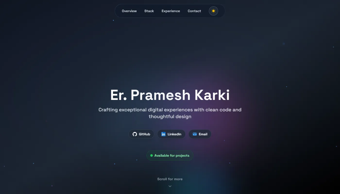 Pramesh Karki's portfolio