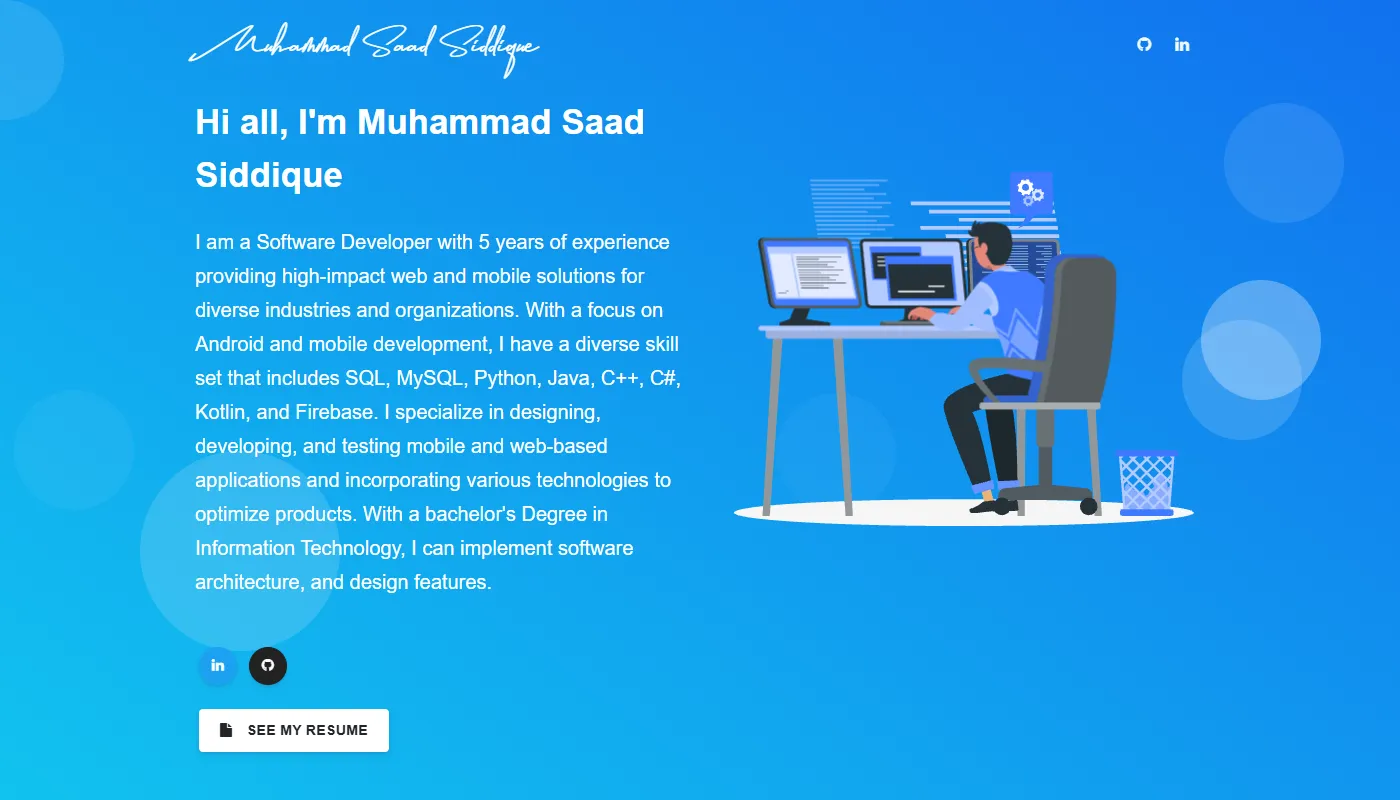 Muhammad Saad Siddique's portfolio