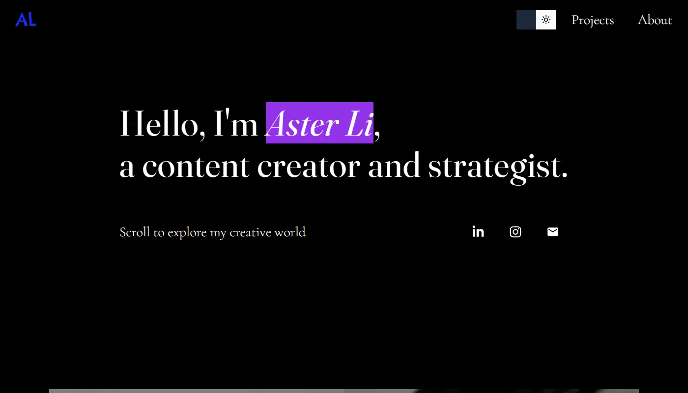 Aster Li's portfolio