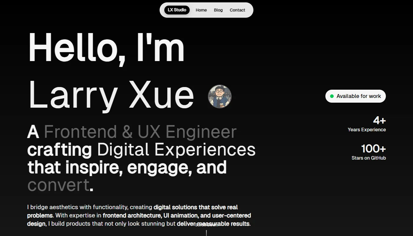 Larry Xue's portfolio