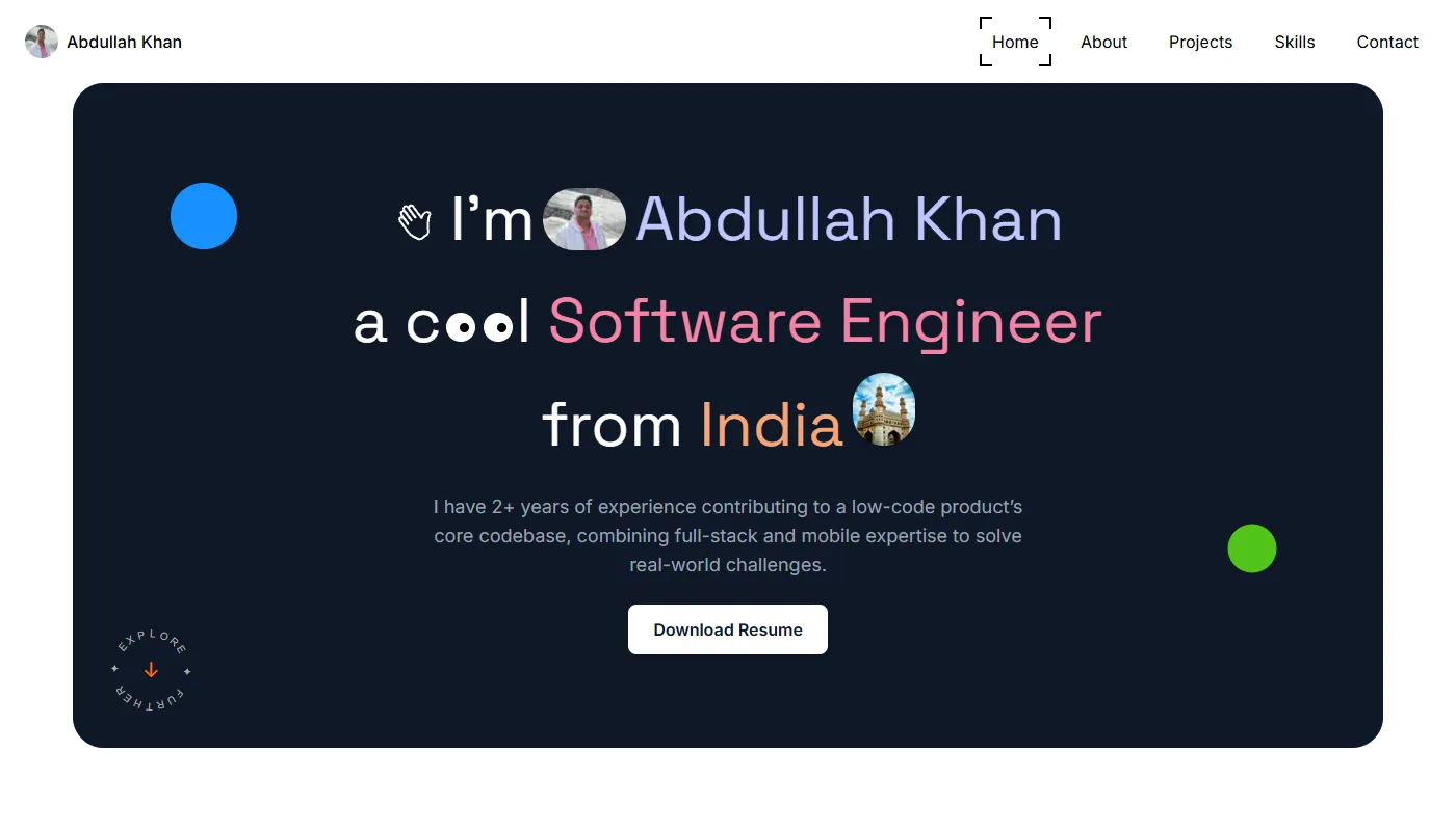 Mohammed Abdullah Khan's portfolio