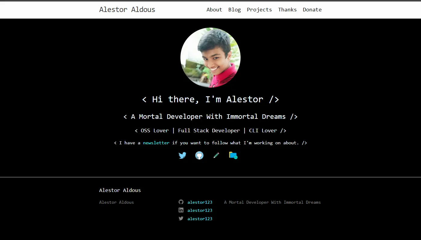 Alestor Aldous's portfolio