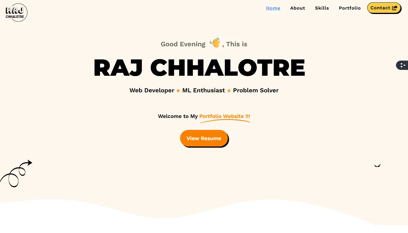 Raj Chhalotrte's portfolio