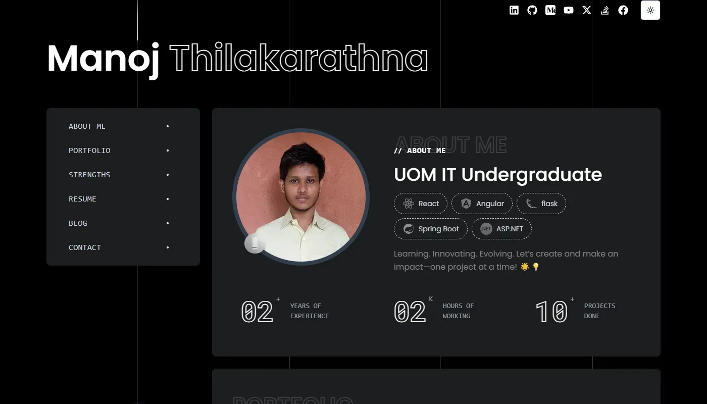 Manoj Thilakarathna's portfolio