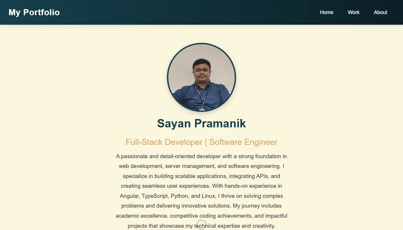 Sayan Pramanik's portfolio
