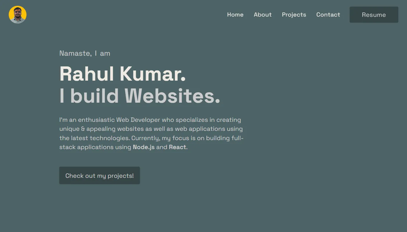 Rahul Kumar's portfolio