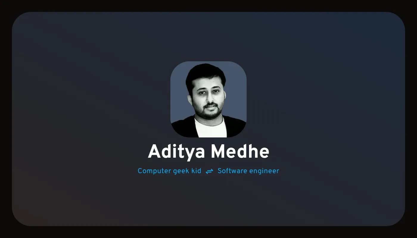 Aditya Medhe's portfolio