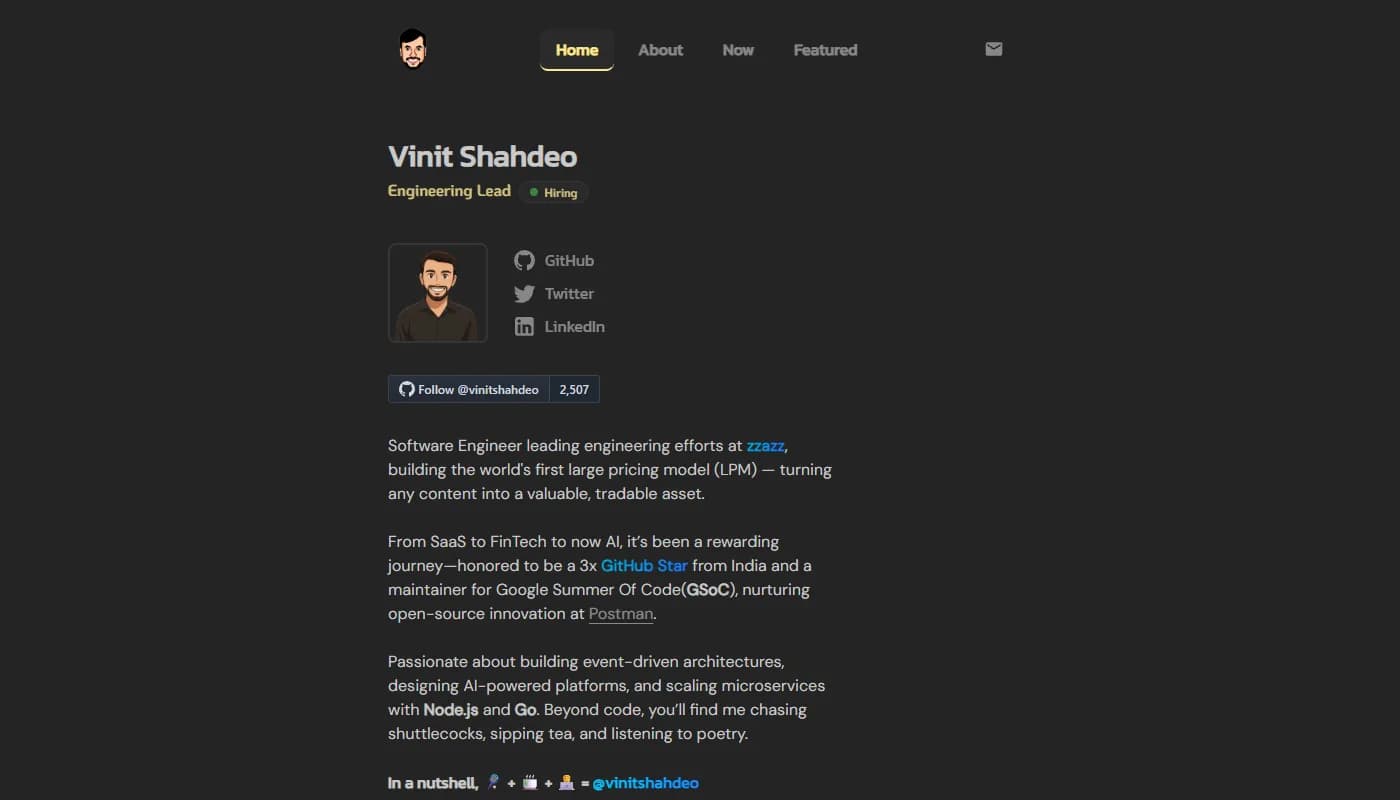 Vinit Shahdeo's portfolio