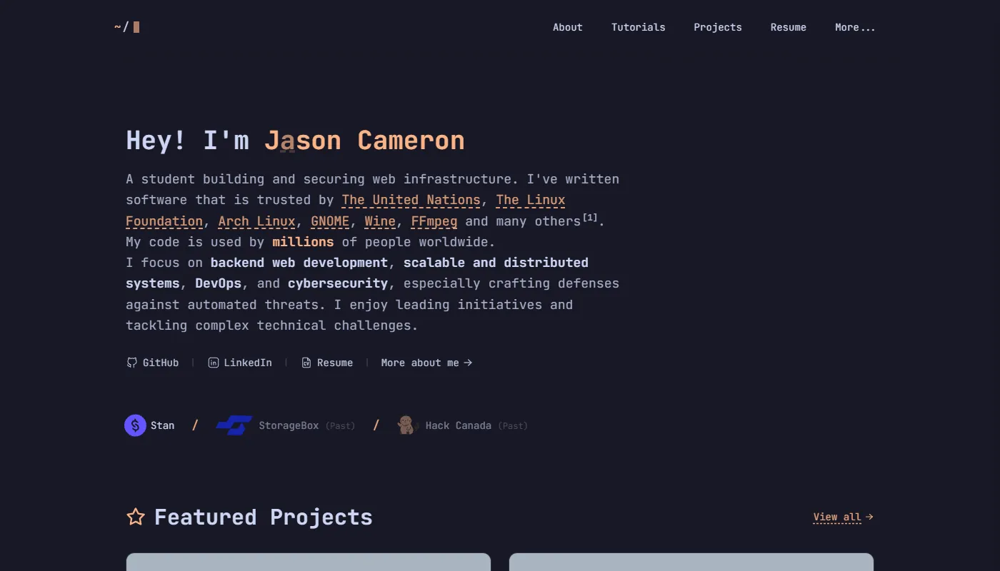 Jason Cameron's portfolio