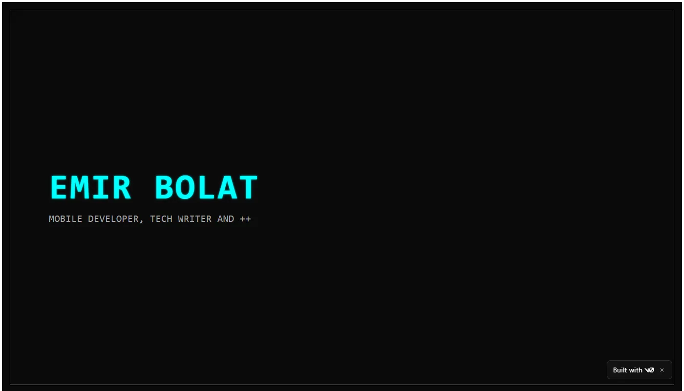 Emir Bolat's portfolio