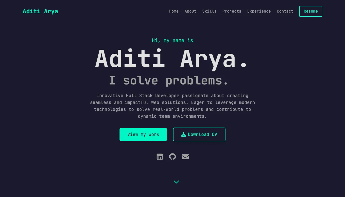 Aditi Arya's portfolio