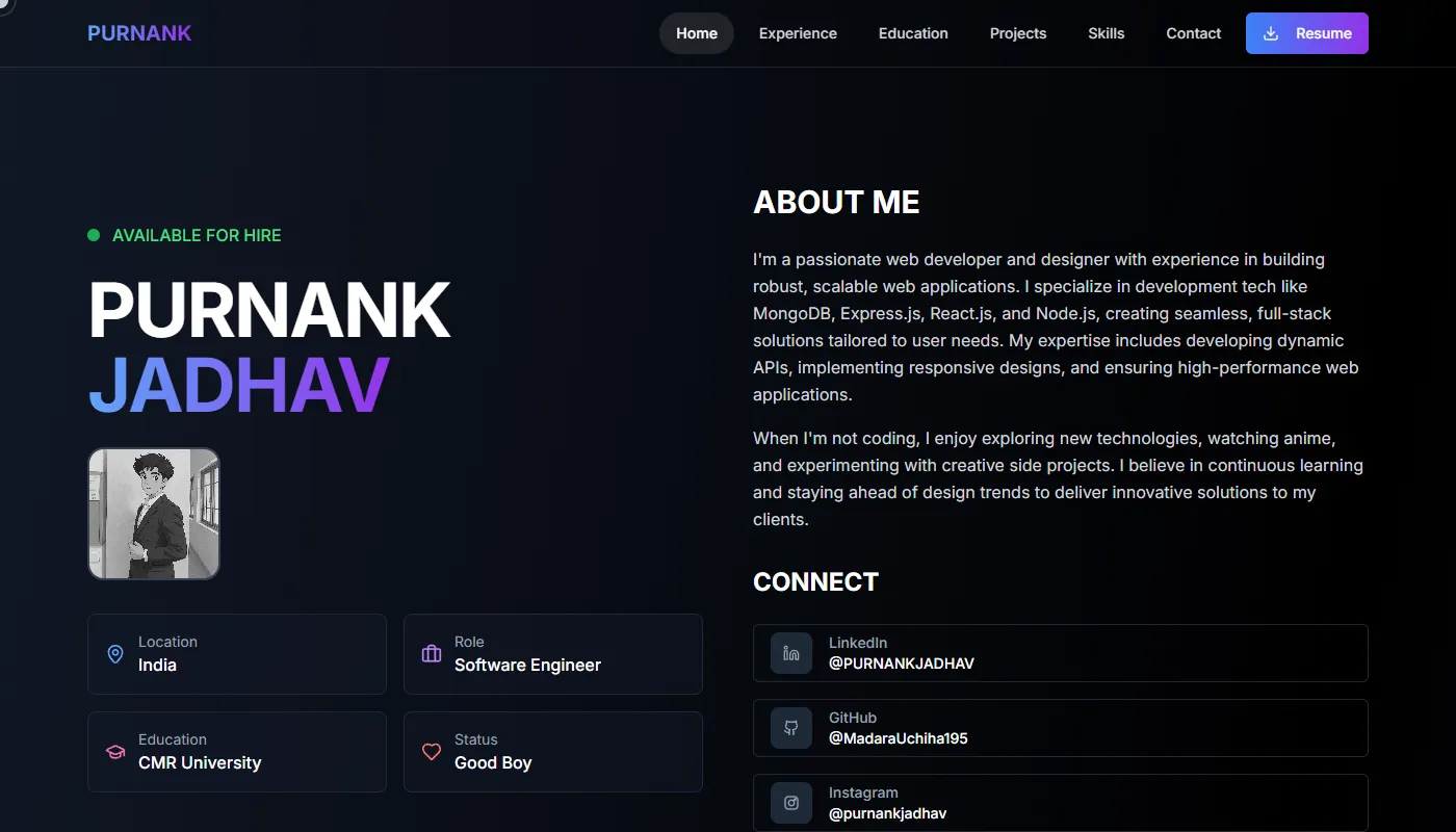 Purnank Jadhav's portfolio