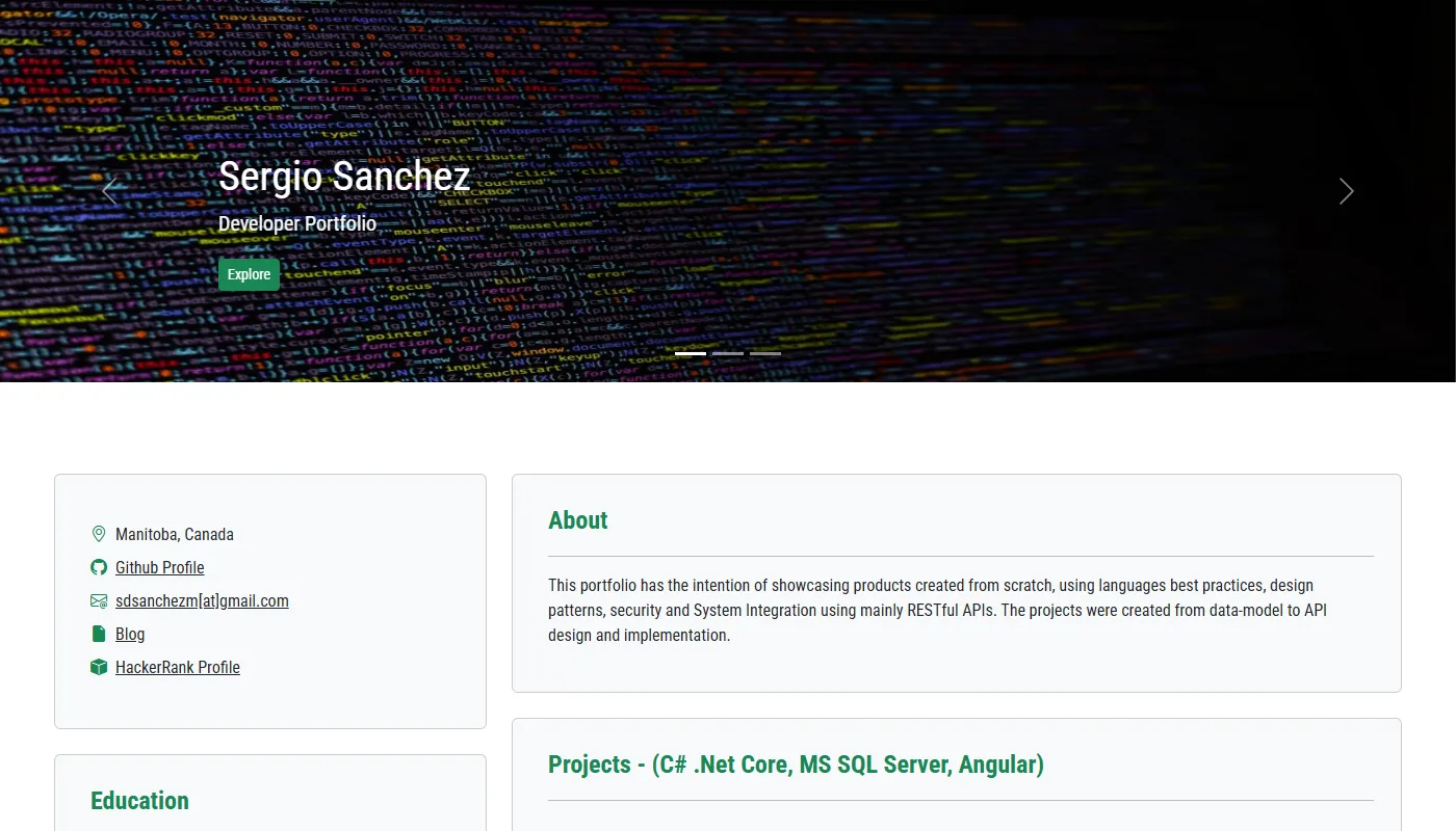 Sergio Sanchez's portfolio