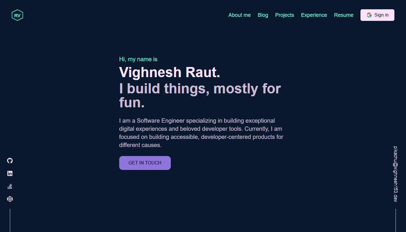 Vighnesh Raut's portfolio