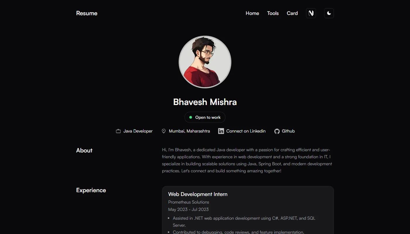 Bhavesh Mishra's portfolio