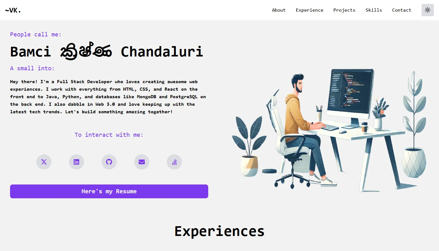 Vamsi Krishna Chandaluri's portfolio