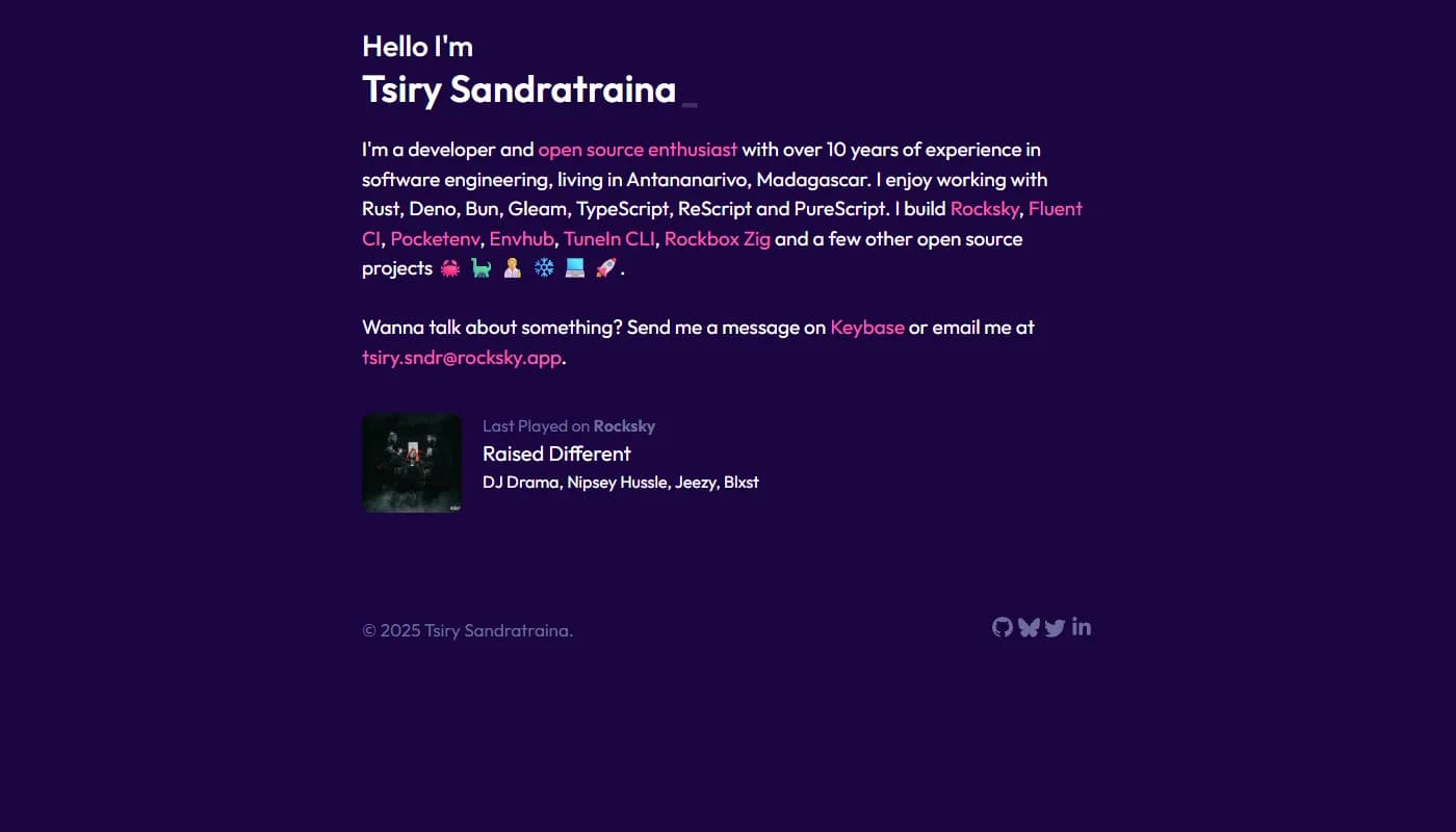 Tsiry Sandratraina's portfolio