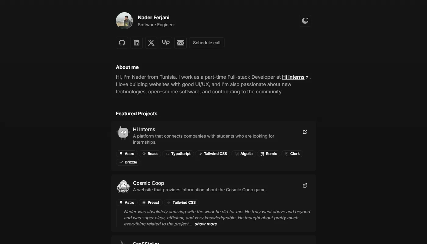 Nader Ferjani's portfolio