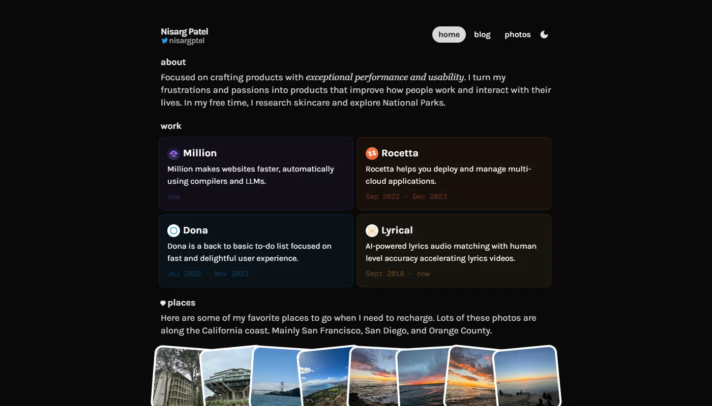 Nisarg Patel's portfolio