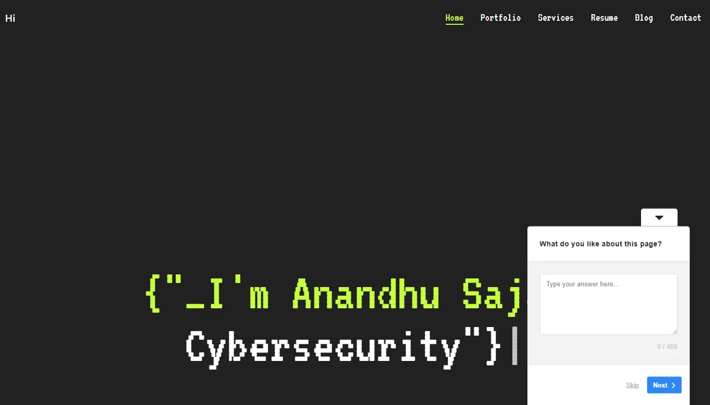 Anandhu Sajan's portfolio